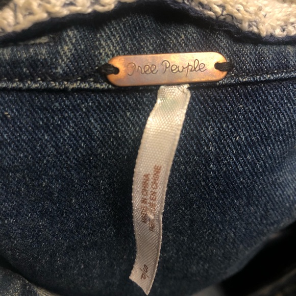 Free People Jean Jacket with Sweatshirt Accents - Picture 2 of 8